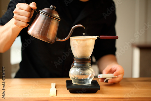 Percolating coffee, Oakland, USA