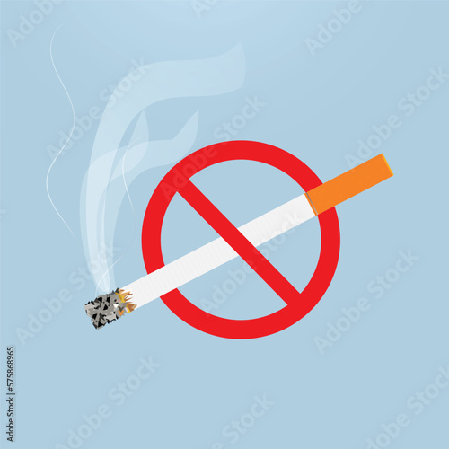 Dangers of smoking vector illustration