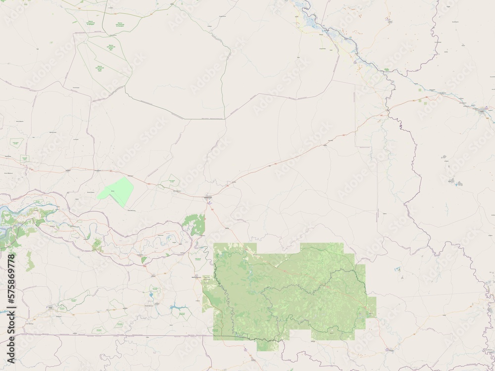 Fototapeta premium Tambacounda, Senegal. OSM. No legend