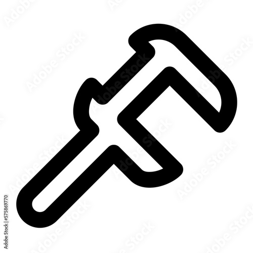 calipers line icon