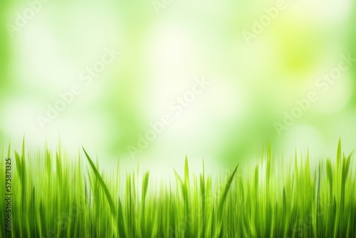 green grass background illustration created with generative AI