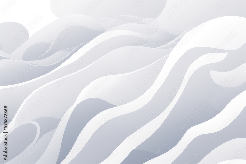 white abstract wavy background created with generative AI