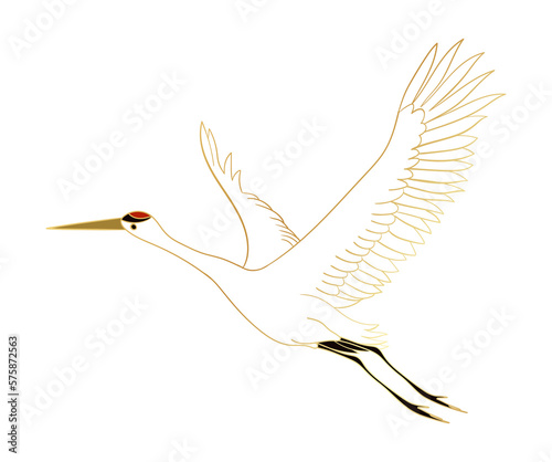 Luxury oriental crane bird photo