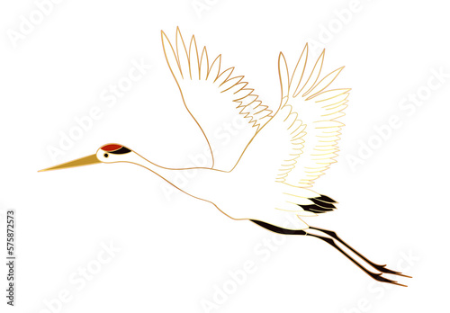 Luxury oriental crane bird photo