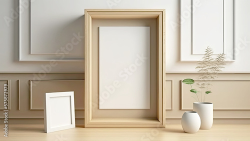 Wooden Frames With Image Placeholder. © Abdul Qaiyoom
