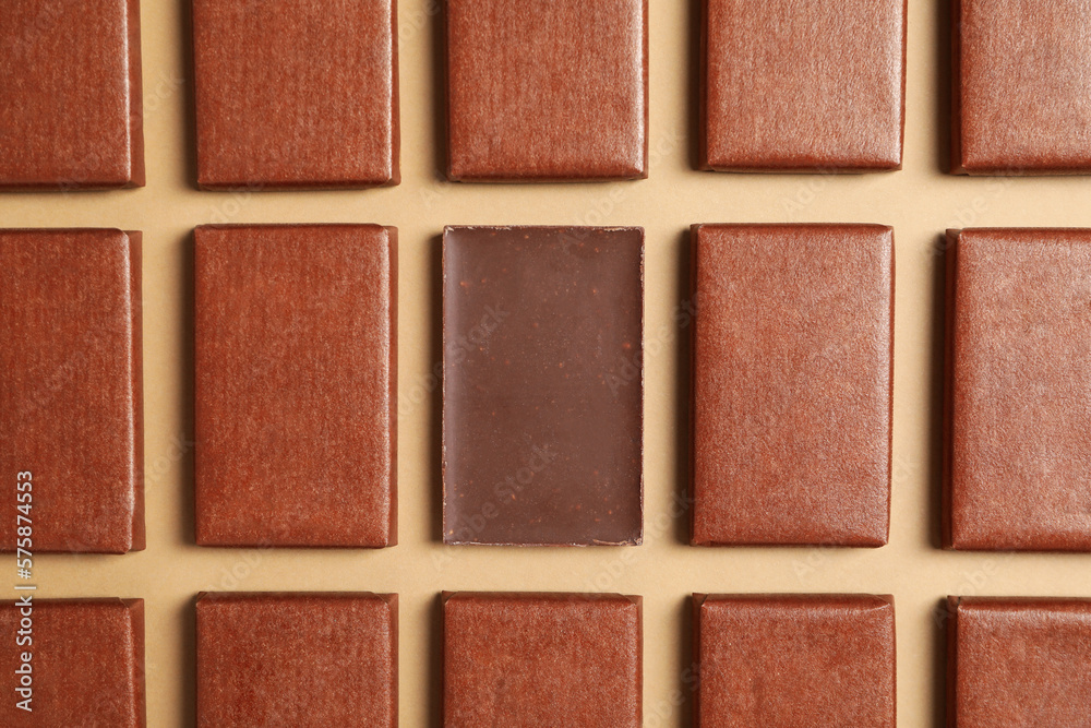 Concept of tasty food, chocolate, top view Concept of tasty food, chocolate, top view