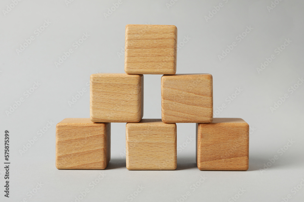 Wooden cubes, blank wooden cubes for different concepts Wooden cubes, blank wooden cubes for different concepts