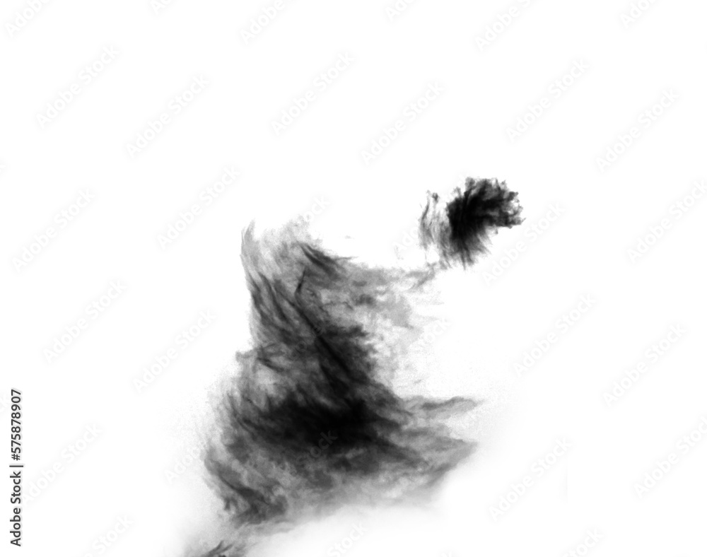 Black smoke cloud, fog or smokey flare and realistic vector of steam or gas, mist explosion with a powder spray and a design element texture isolated on a transparent and png background Black smoke cloud, fog or smokey flare and realistic vector of steam or gas, mist explosion with a powder spray and a design element texture isolated on a transparent and png background
