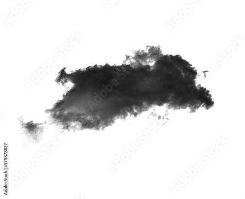 Black smoke cloud  fog or smokey flare and realistic vector of steam or gas  mist explosion with a powder spray and a design element texture isolated on a transparent and png background