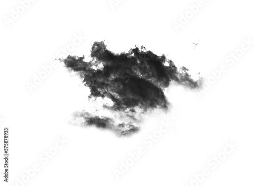 Black smoke cloud, fog or smokey flare and realistic vector of steam or gas, mist explosion with a powder spray and a design element texture isolated on a transparent and png background