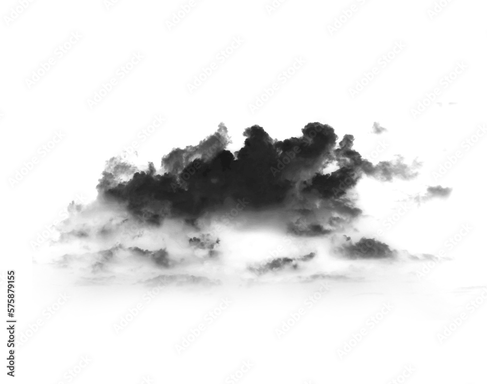 Black smoke cloud, fog or smokey flare and realistic vector of steam or gas, mist explosion with a powder spray and a design element texture isolated on a transparent and png background