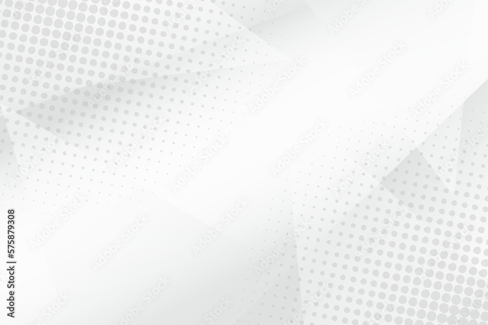 White and Gray Gradient Background and Halftone Dots Design