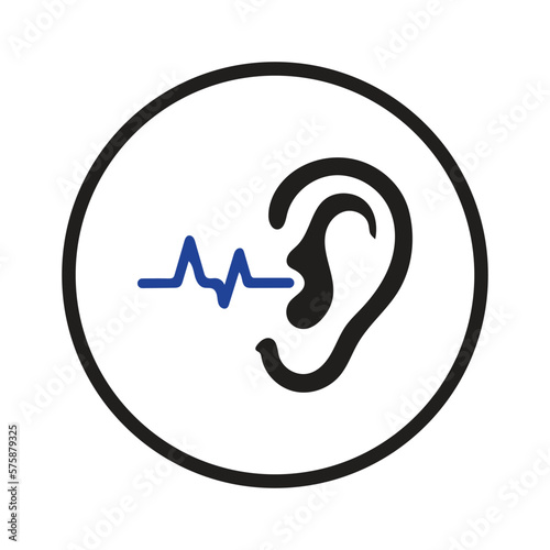 Audiology Hearing Icon in circle