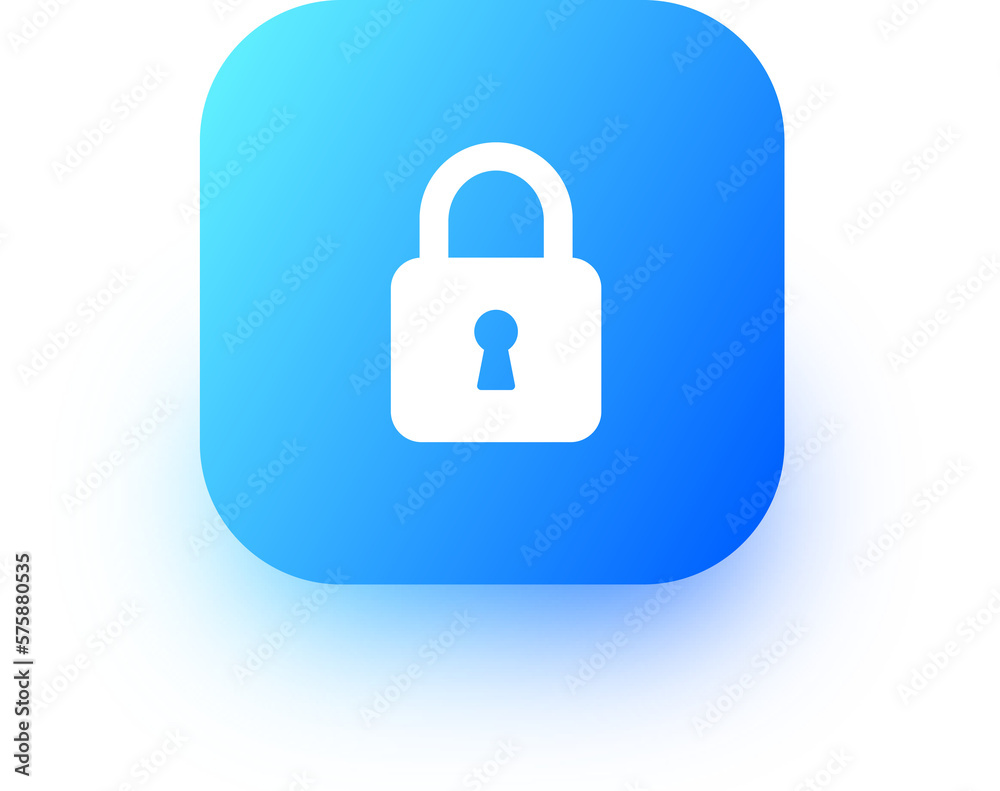 Padlock icon in square gradient colors. Security signs illustration. Padlock icon in square gradient colors. Security signs illustration.