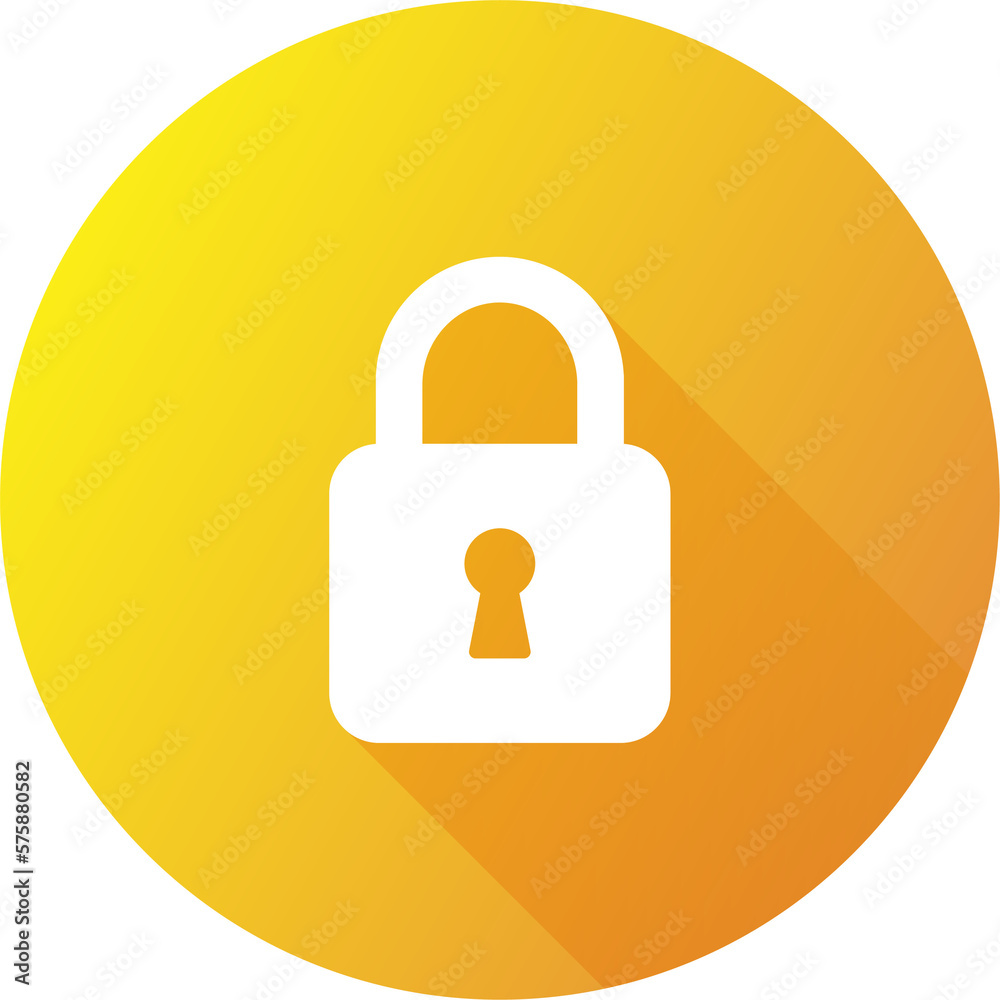 Padlock icon in flat design style. Security signs illustration.