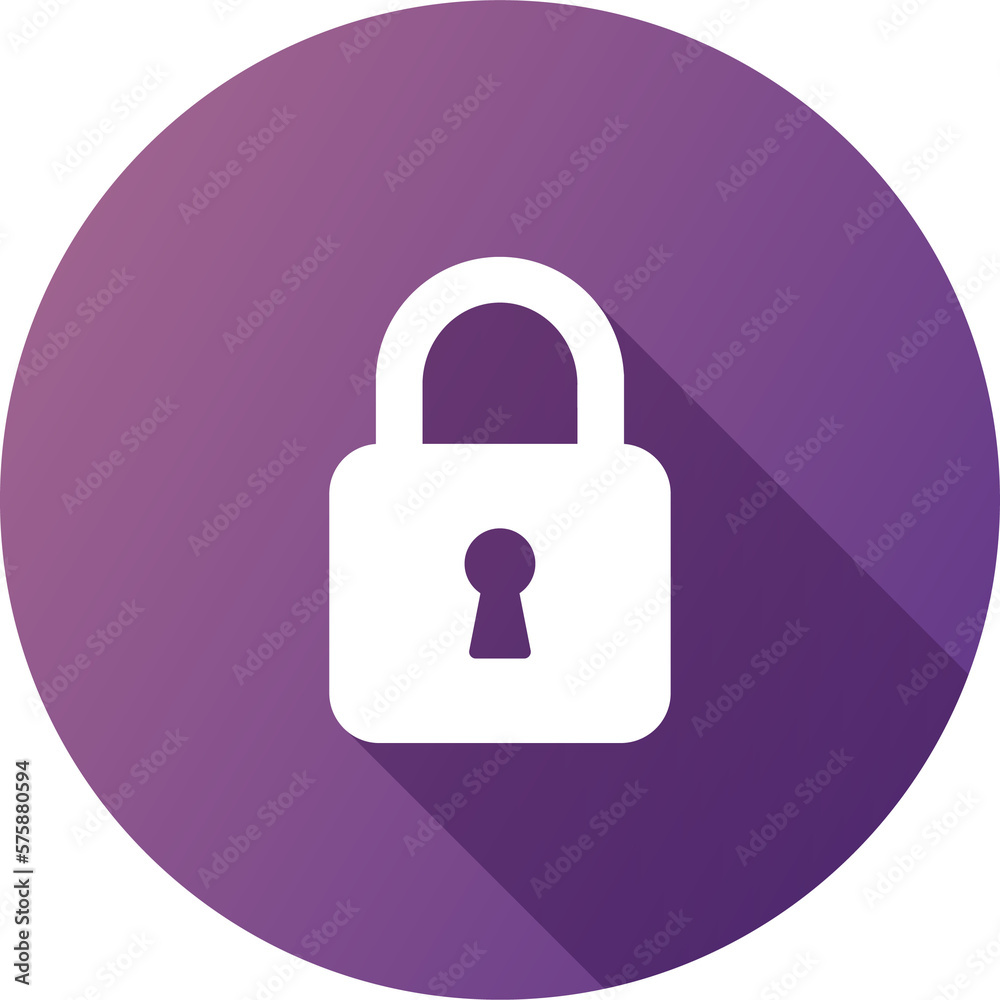 Padlock icon in flat design style. Security signs illustration. Padlock icon in flat design style. Security signs illustration.