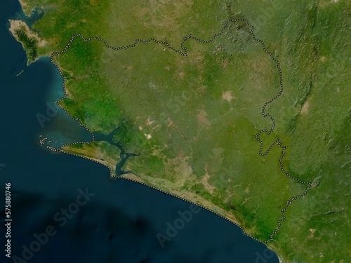 Southern, Sierra Leone. Low-res satellite. No legend photo