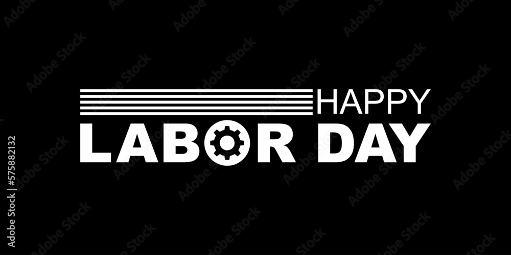 Happy Labor Day Sign for Icon Symbol, Art Illustration, Poster, Banner, Website or Graphic Design Element. Vector Illustration
