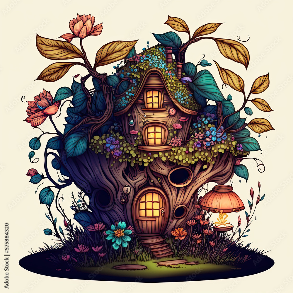 Fototapeta premium Fantasy Fairy Homes 