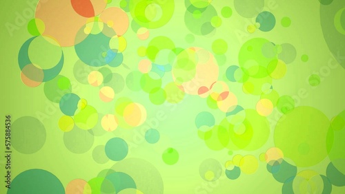 background with green and yellow circles