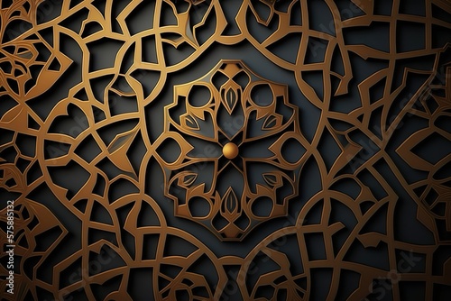 Arabic pattern background, Generative Ai
