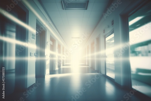 hospital corridor blur