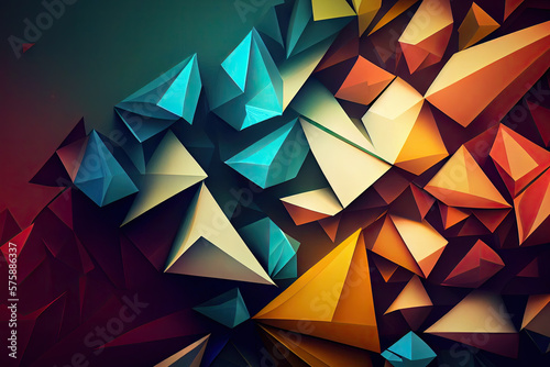 triangle wallpaper art created with Generative AI technology