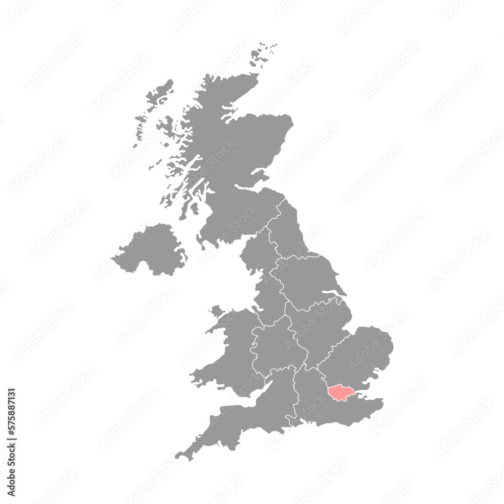 London map. England, UK region map. Vector illustration. Stock Vector ...