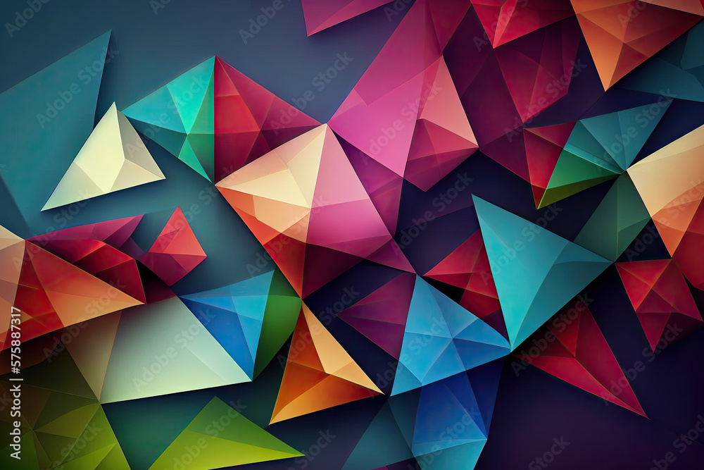 Obraz premium abstract geometric background created with Generative AI technology