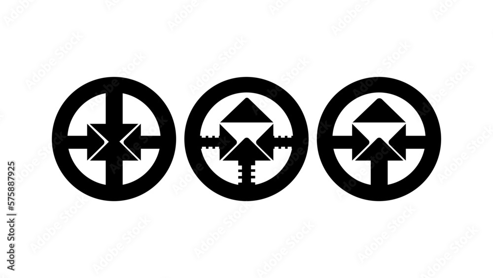 Mail icon set. email icon vector. E-mail icon. Envelope illustration from arrows