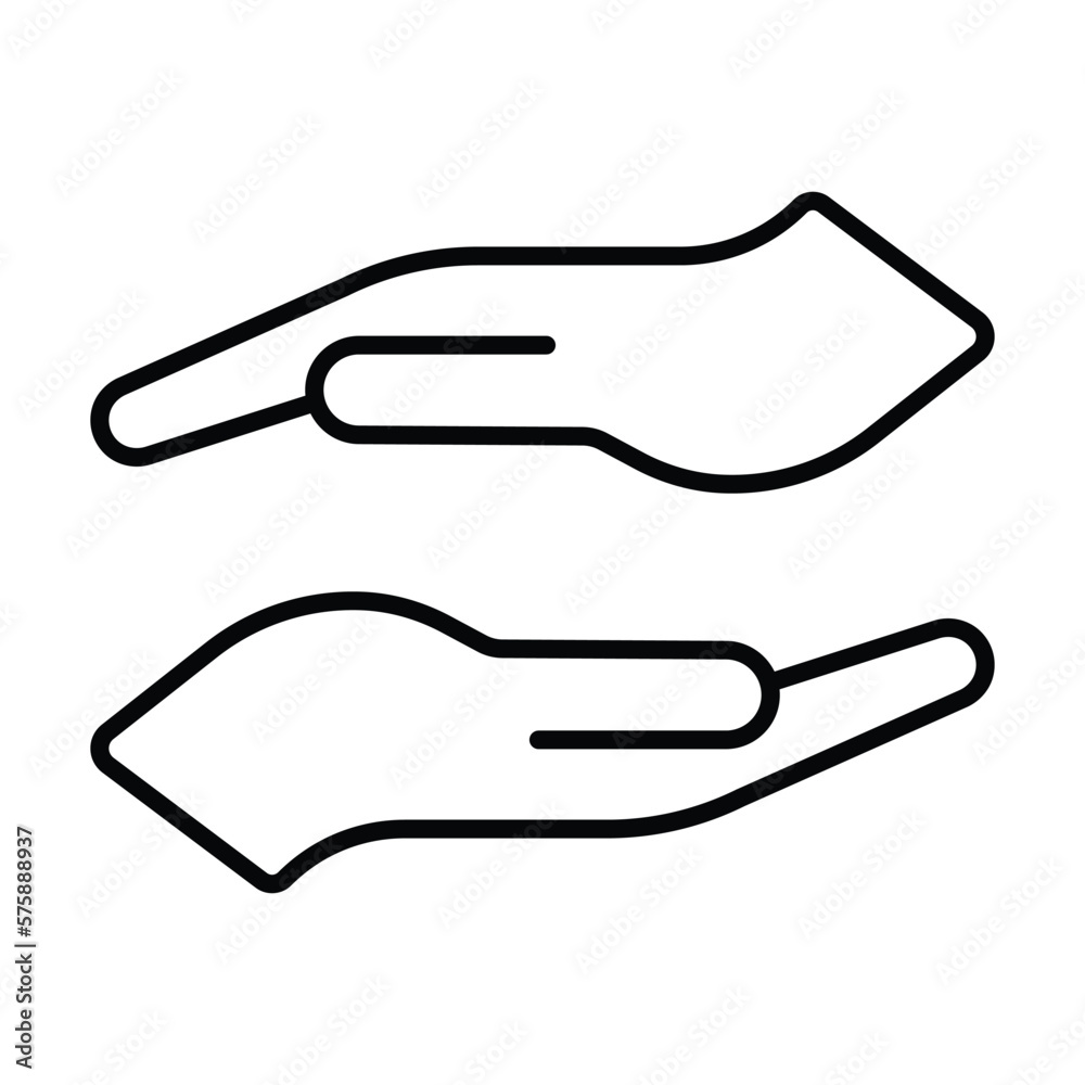 protecting hands icon, protecting vector, hands illustration protecting hands icon, protecting vector, hands illustration