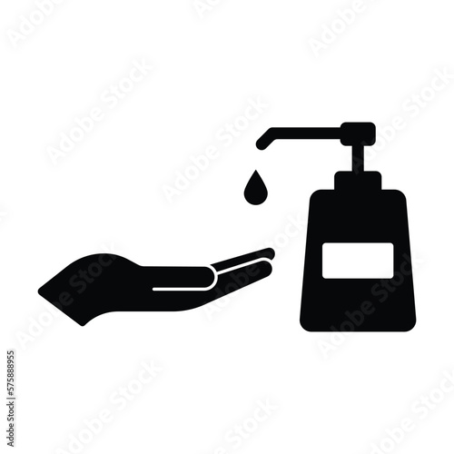 pump bottle icon, pump vector, bottle illustration
