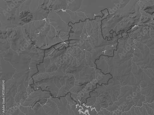 Gauteng, South Africa. Grayscale. No legend photo