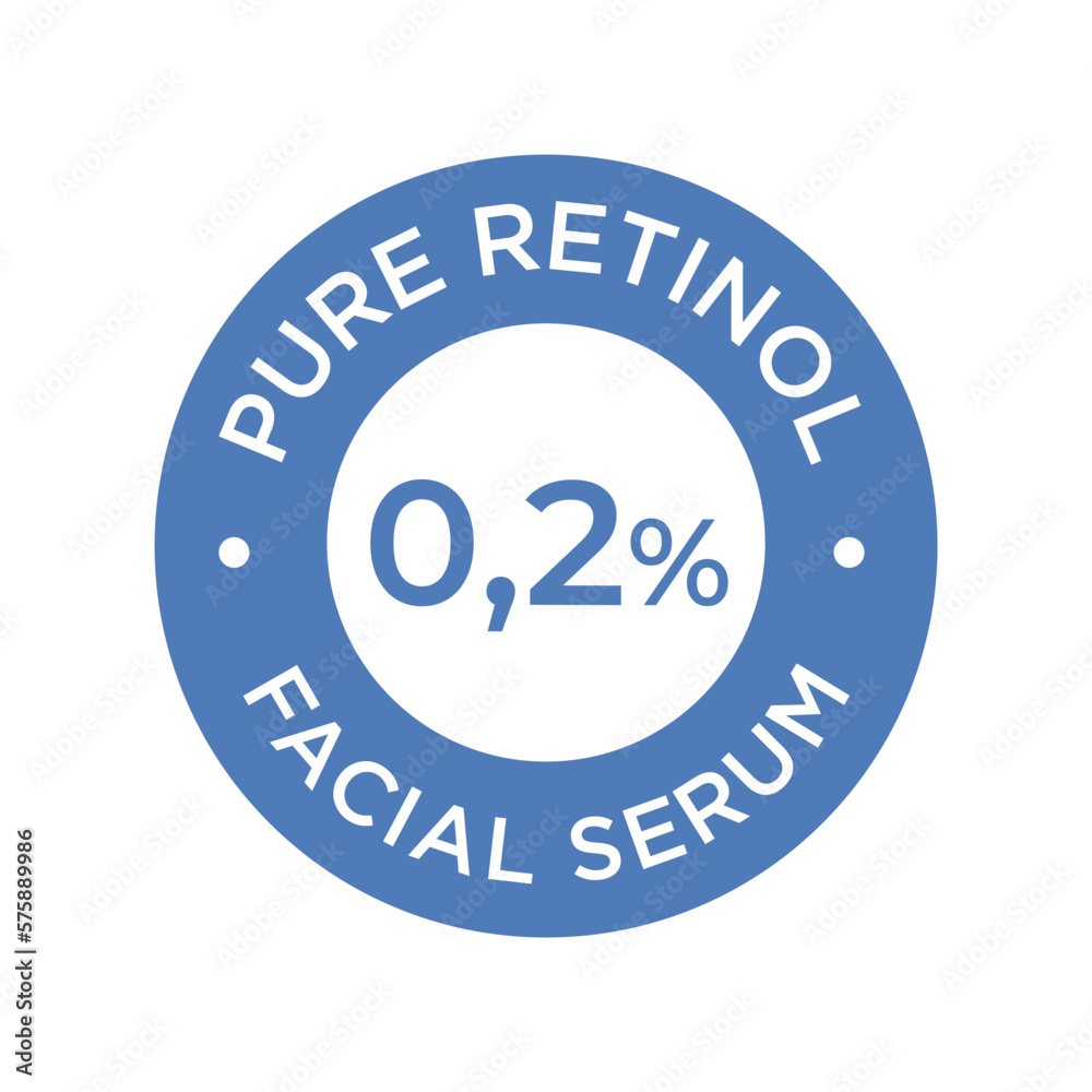 Pure retinol icon. Facial serum. 0,2 percent. Pure retinol icon. Facial serum. 0,2 percent.