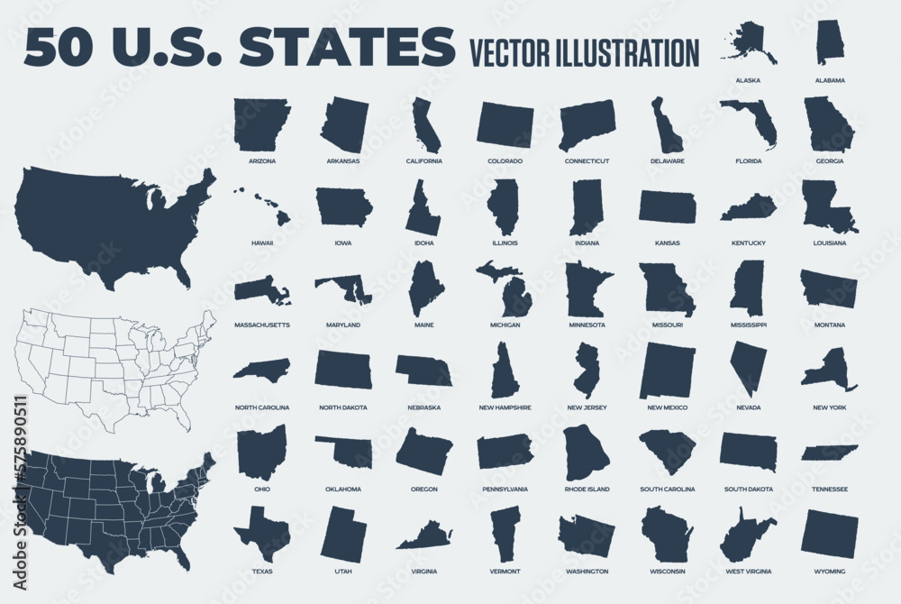 LIST OF U S STATES visual data 4