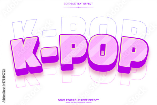 Kpop 3D editable text effect