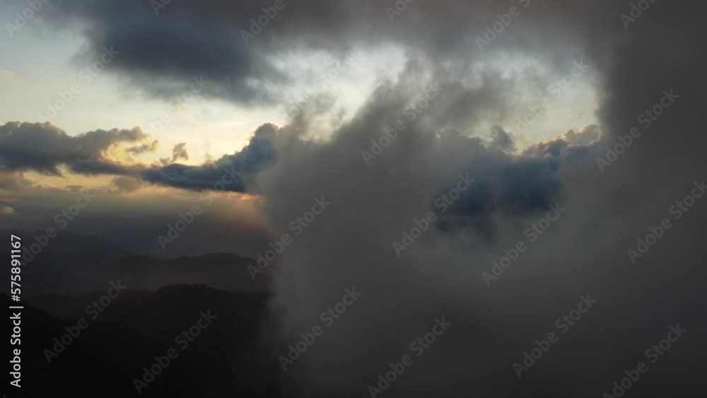 Aerial video above the clouds in the rice terraces of the Philippines Aerial video above the clouds in the rice terraces of the Philippines