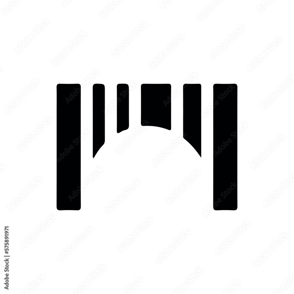 Theater curtain icon. Simple style theater ticket company poster background symbol. Theater curtain brand logo design element. Theater curtain t-shirt printing. vector for sticker.