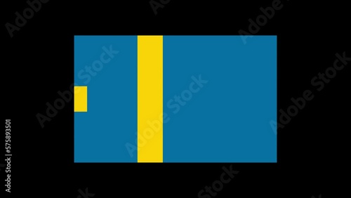 Sweden Flag animation green screen chroma key background 4K motion graphics