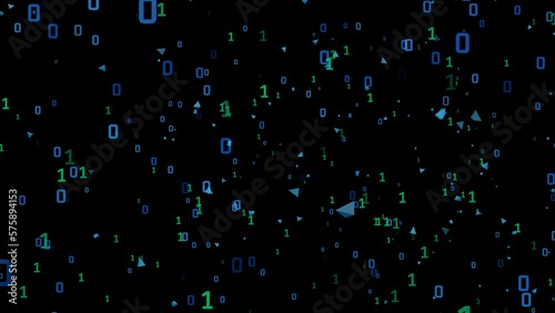 Motion graphic data digital particle wave and lights background animation cyber or technology background.