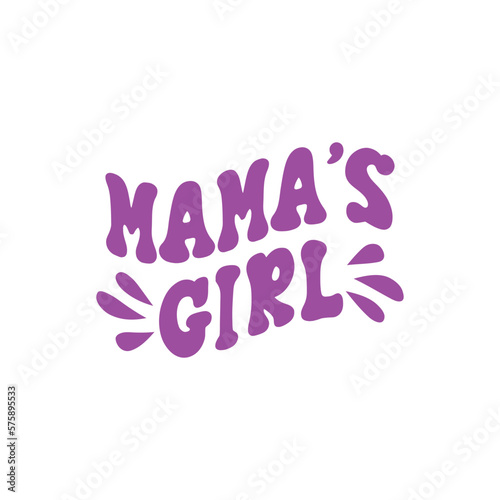 Print mama's girl illustrtion.