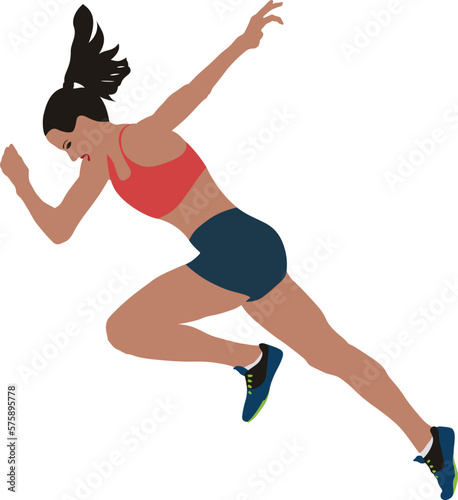 faster start running woman sprinter runner flat silhouette