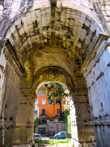 Quadrifrons triumphal arch of Janus, Rome, Unesco World Heritage Site, Rome, Italy, Europe photo