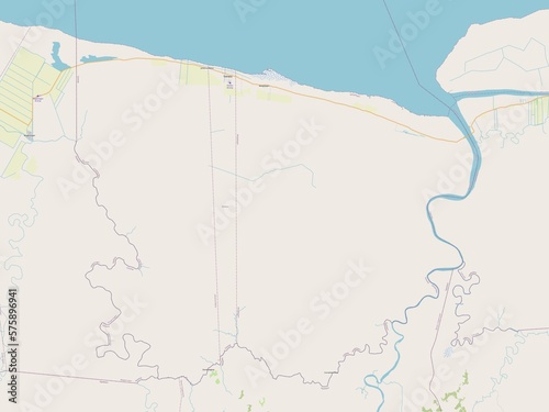 Coronie, Suriname. OSM. No legend photo