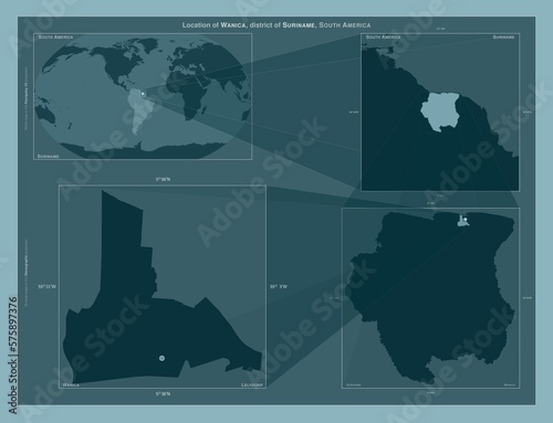 Wanica, Suriname. Described location diagram photo