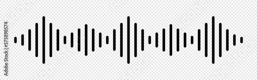 Vector Sound and audio rhythm waves icon illustration