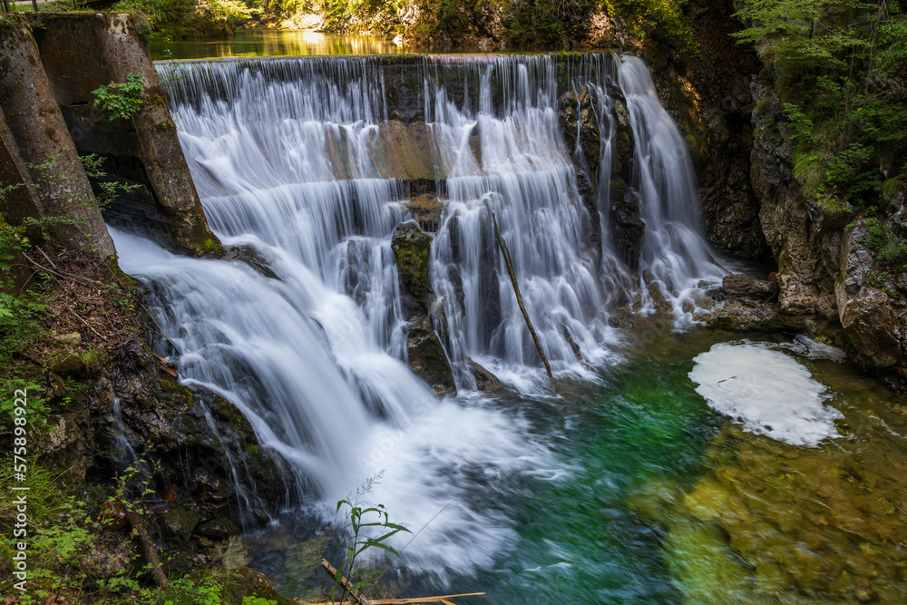 Waterfall In Vintgar Gorge, Slovenia