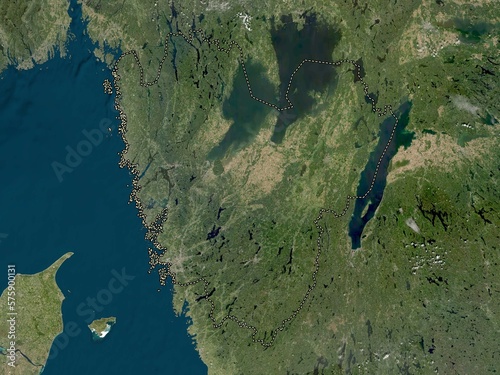 Vastra Gotaland, Sweden. Low-res satellite. No legend photo