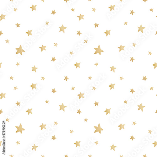 Star watercolor seamless background. Ideas for a children s room. Good night. Baby shower elements. Ideal for print  postcards  greeting cards  fabric  etc.