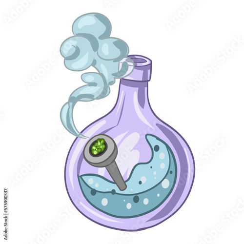 Bong for smoking weed. Smoking cannabis. vector marijuana